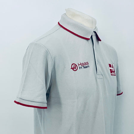 Haas F1 Team By Branded Of London Team Issue Polo Shirt-Grey - Pit-Lane Motorsport