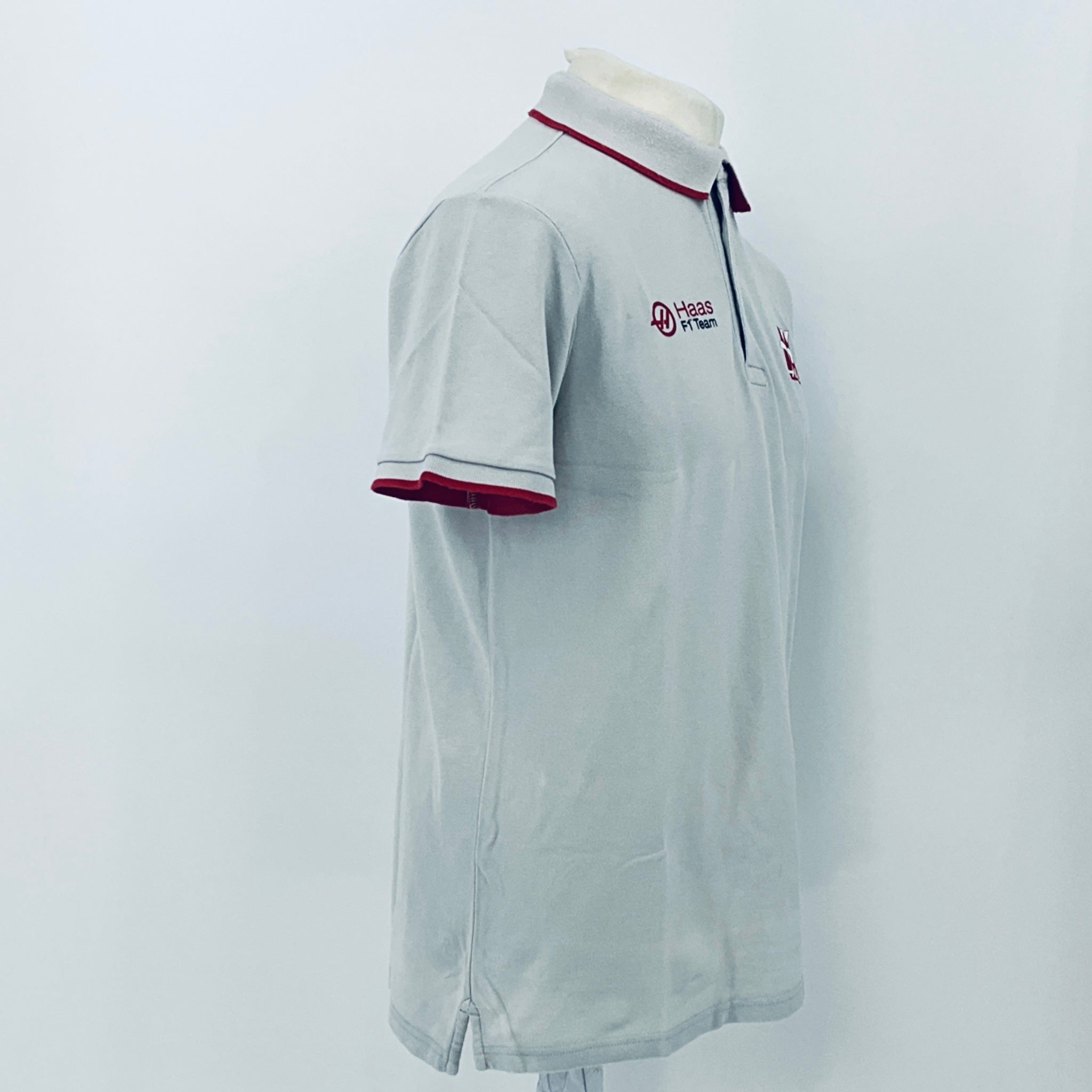 Haas F1 Team By Branded Of London Team Issue Polo Shirt-Grey - Pit-Lane Motorsport