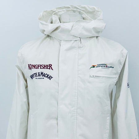 Force India F1 Team - Team Issue Race Day Gortex Hooded Rain Jacket-White - Pit-Lane Motorsport
