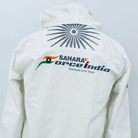 Force India F1 Team - Team Issue Race Day Gortex Hooded Rain Jacket-White - Pit-Lane Motorsport
