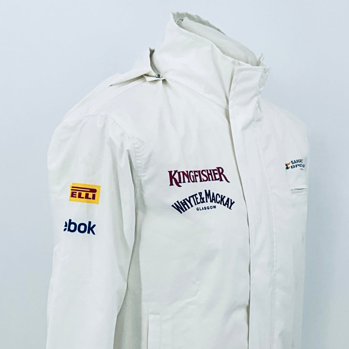 Force India F1 Team - Team Issue Race Day Gortex Hooded Rain Jacket-White - Pit-Lane Motorsport