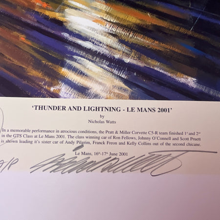 Origional Nicholas Watts - Thunder and Lightning Signed Print - Pit-Lane Motorsport