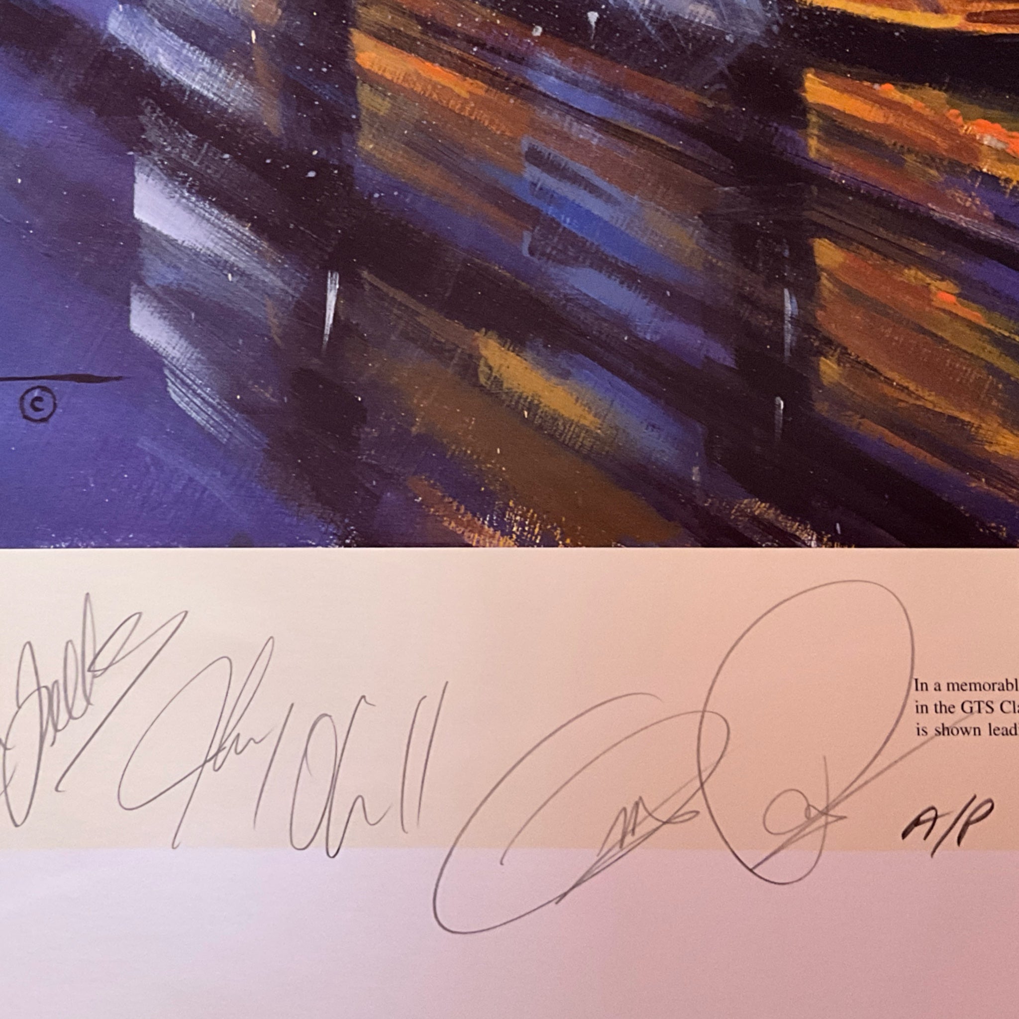 Origional Nicholas Watts - Thunder and Lightning Signed Print - Pit-Lane Motorsport