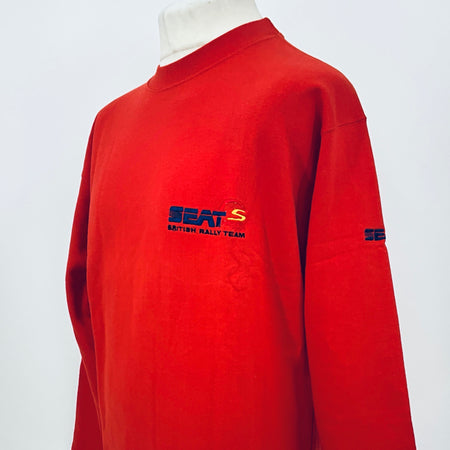 Seat Motorsport WRC World Rally Championship Team Issue Lightweight Sweatshirt-Red - Pit-Lane Motorsport