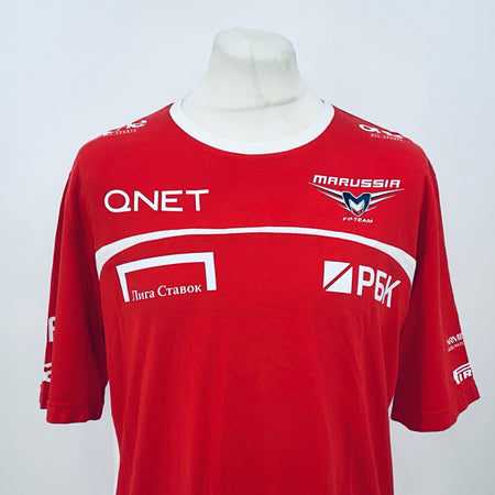 Marussia F1 Team-Team Issue Race Day T-Shirt Red - Pit-Lane Motorsport