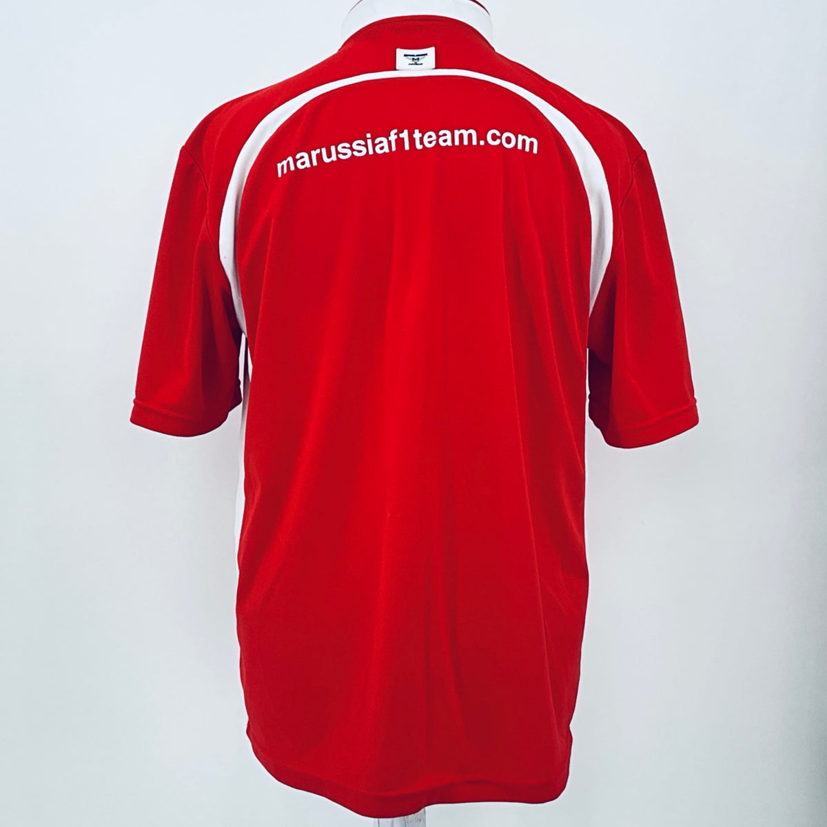Marussia F1 Team-Team Issue Race Day Round Neck Polo Shirt-Red - Pit-Lane Motorsport