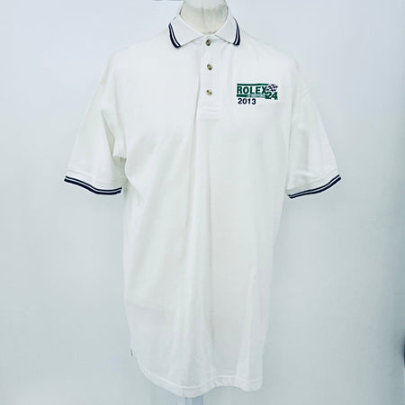 Rolex Daytona 24 Hour Race 2013 Official Merchandise Event Polo Shirt-White - Pit-Lane Motorsport