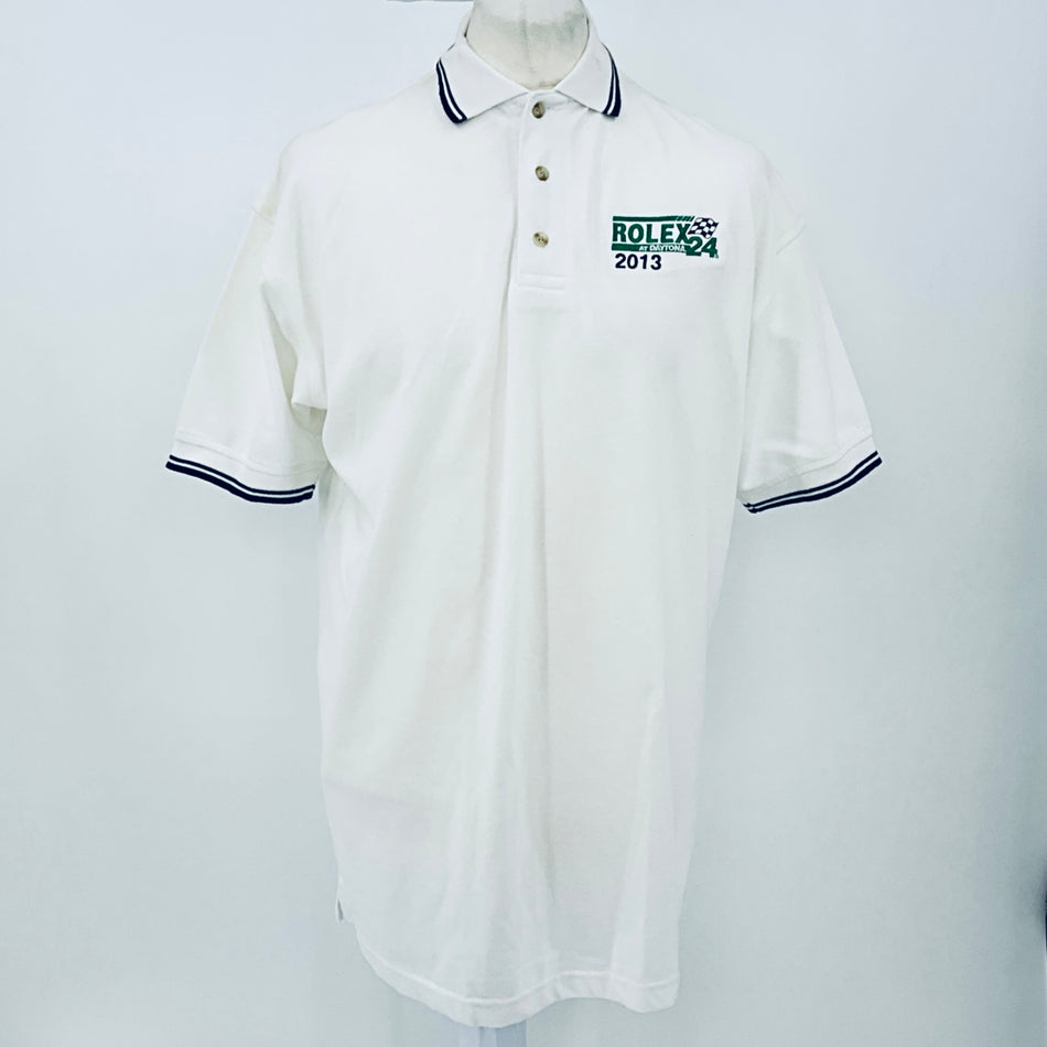 Rolex Daytona 24 Hour Race 2013 Official Merchandise Event Polo Shirt-White - Pit-Lane Motorsport