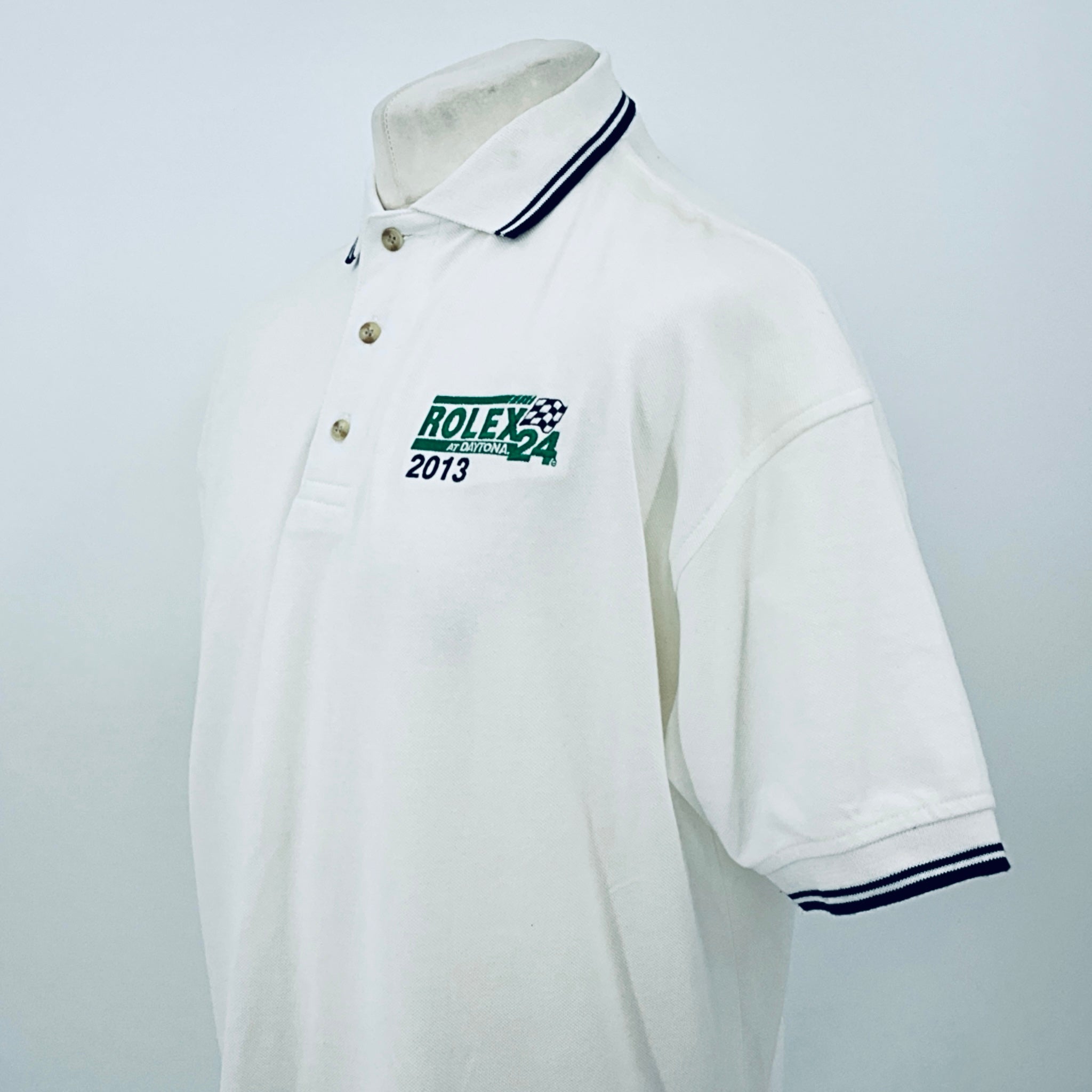 Rolex Daytona 24 Hour Race 2013 Official Merchandise Event Polo Shirt-White - Pit-Lane Motorsport