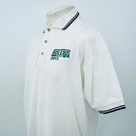 Rolex Daytona 24 Hour Race 2013 Official Merchandise Event Polo Shirt-White - Pit-Lane Motorsport