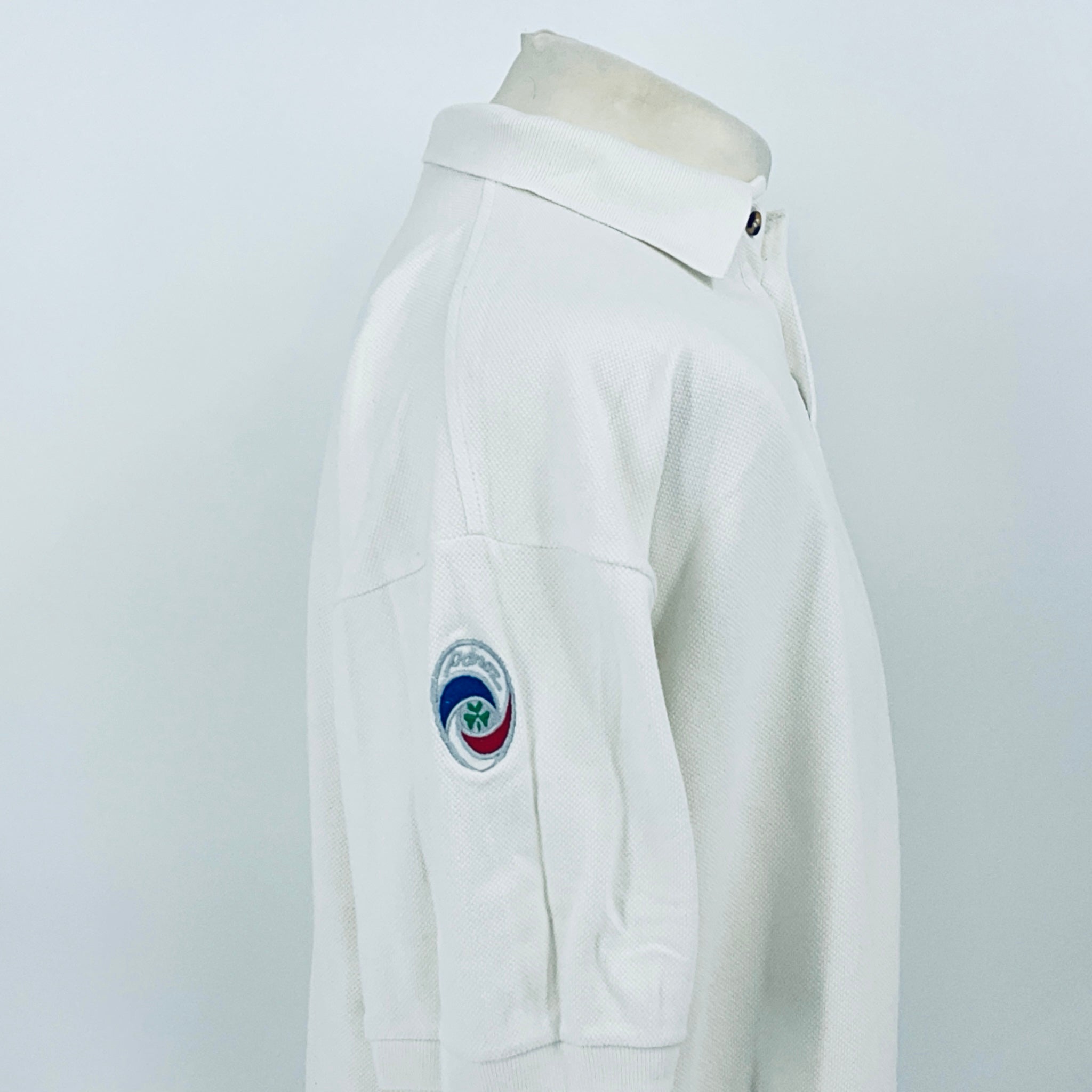 Panoz Motorsport David Price Racing Team Issue Polo Shirt White 1990s - Pit-Lane Motorsport