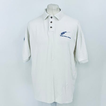Panoz Motorsport David Price Racing Team Issue Polo Shirt White 1990s - Pit-Lane Motorsport