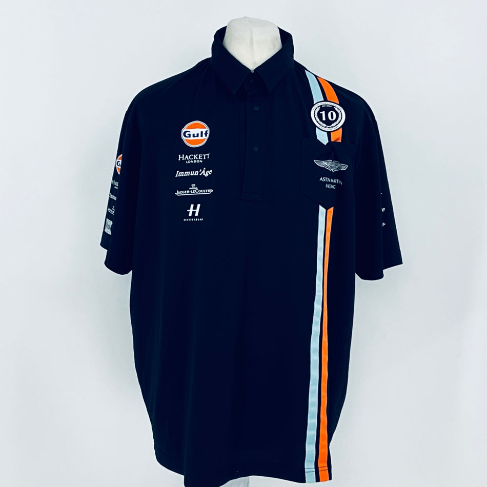 Gulf Aston Martin Racing Le Mans 2014 Team Hackett Team Issue Race Day Polo Shirt