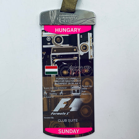 FIA Hungarian Grand prix 2017 VIP Club Suite Pass & Lanyard - Pit-Lane Motorsport