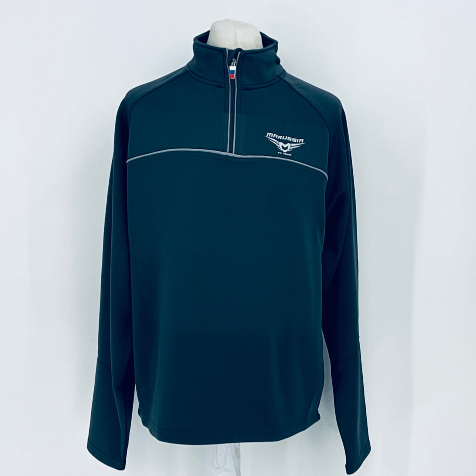 Marussia F1 Team-Team Issue 1/4 Zip Shell Fleece-Grey