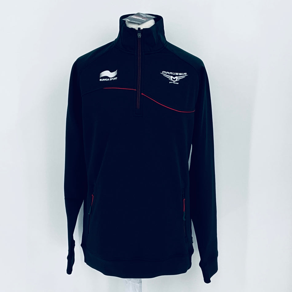 Marussia F1 Team-Team Issue 1/4 Zip Shell Fleece-Black