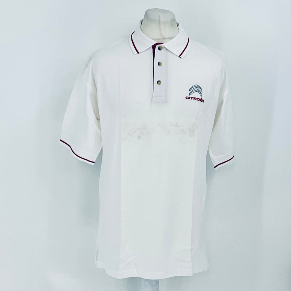 Citroen Motorsport Official WRC World Rally Championship Team Issue Travel Polo Shirt-White