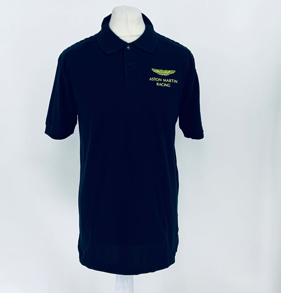Aston Martin Racing Team Issue  Hackett Of London Polo Shirt-Navy/Lime - Pit-Lane Motorsport