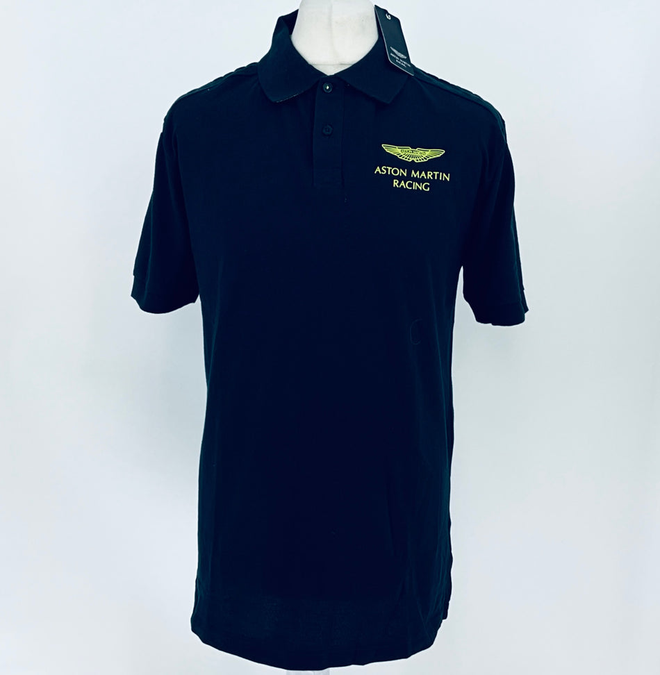 Aston Martin Racing Team Issue  Hackett Of London Polo Shirt-Navy/Lime-Brand new - Pit-Lane Motorsport
