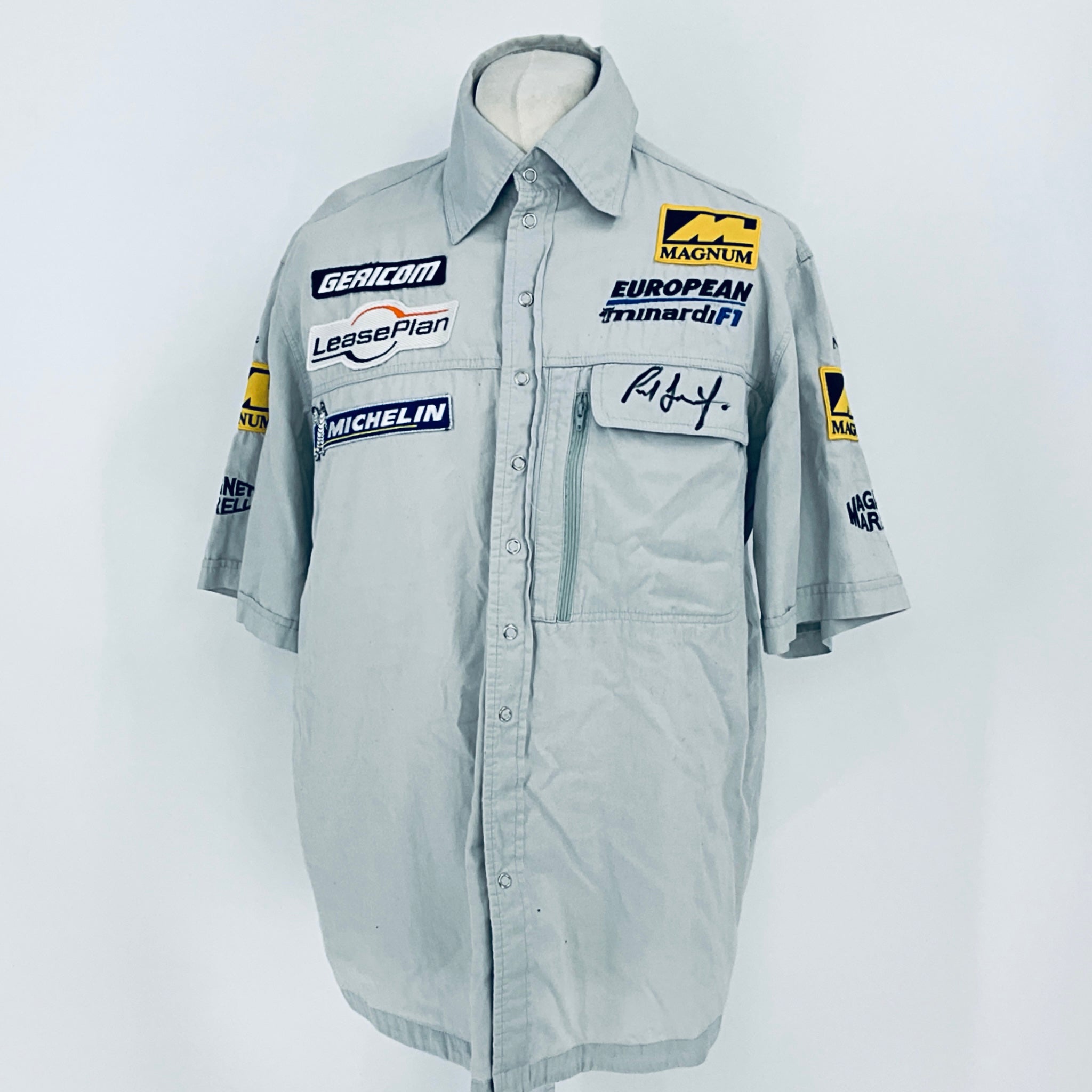 2001 European Minardi F1 Team-Team Issued Shirt Signed by Paul Stoddard - Pit-Lane Motorsport