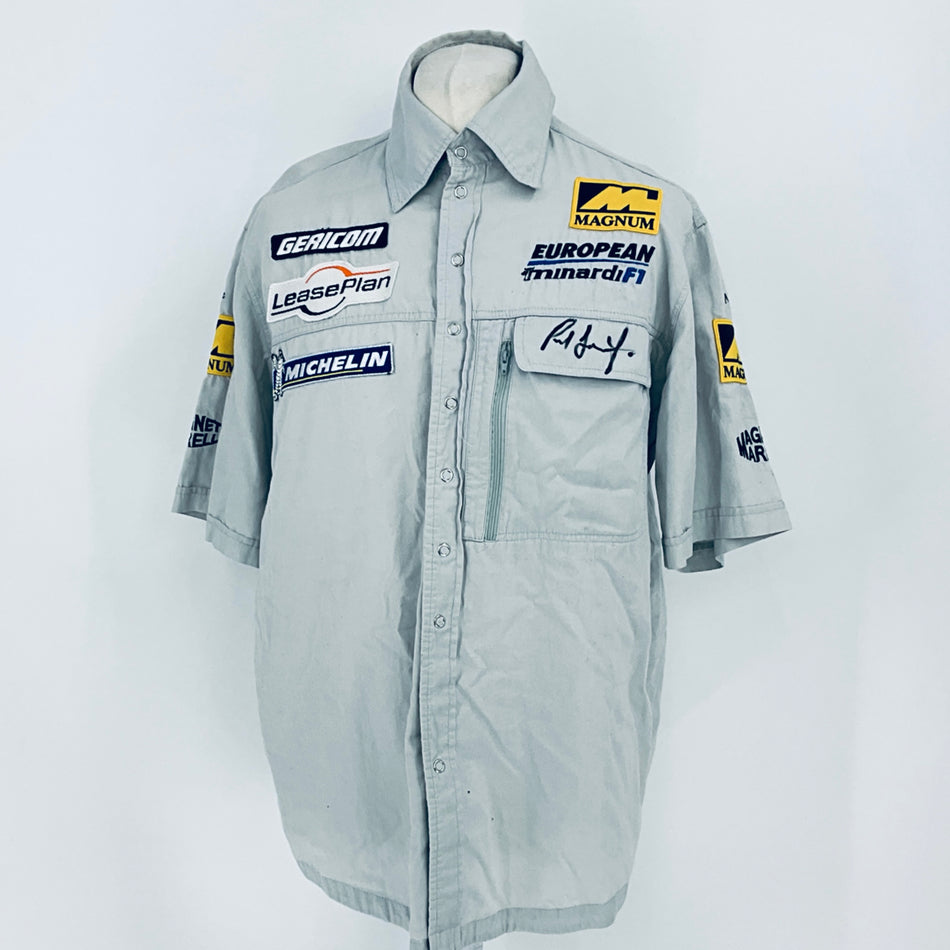 2001 European Minardi F1 Team-Team Issued Shirt Signed by Paul Stoddard - Pit-Lane Motorsport