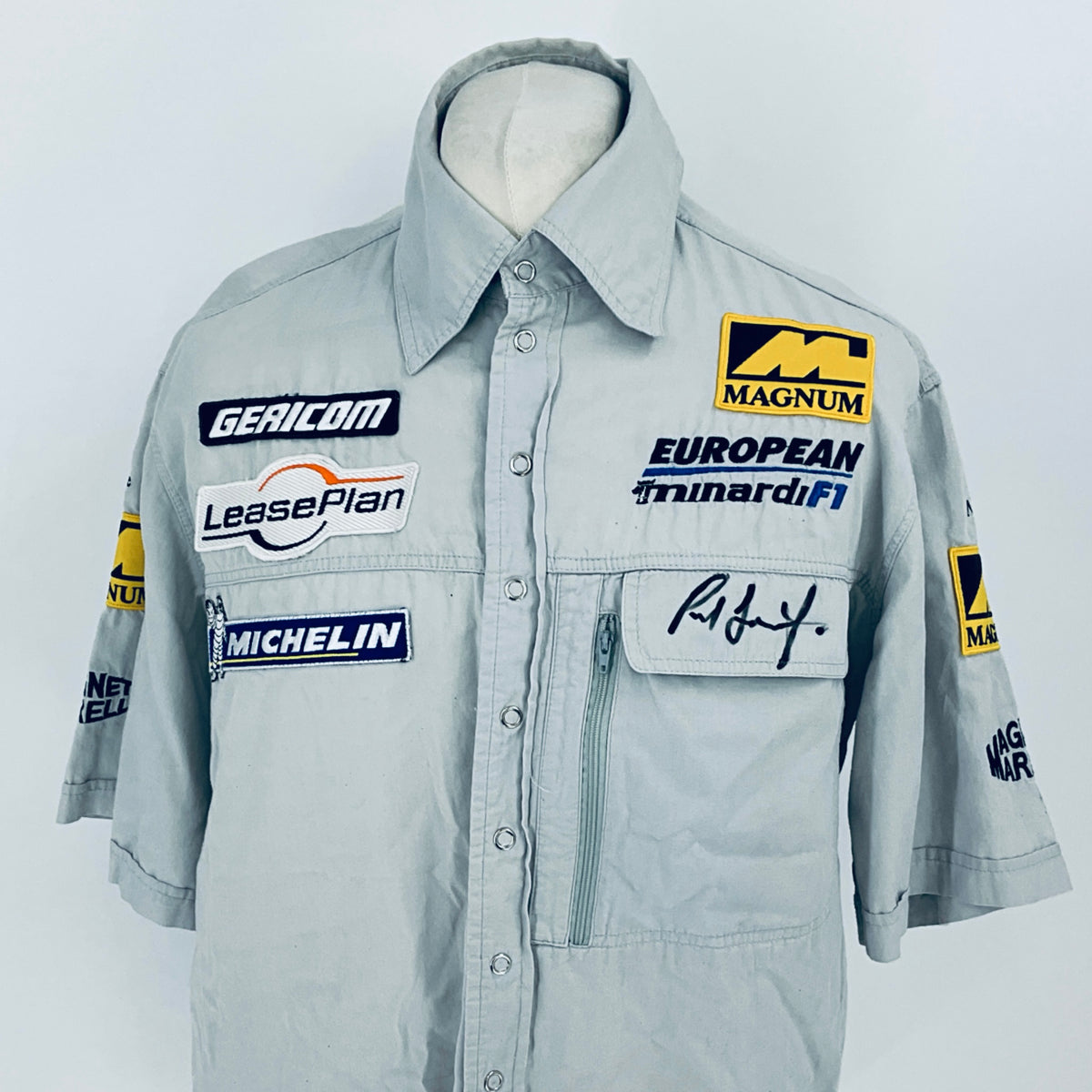 2001 European Minardi F1 Team-Team Issued Shirt Signed by Paul Stoddard - Pit-Lane Motorsport