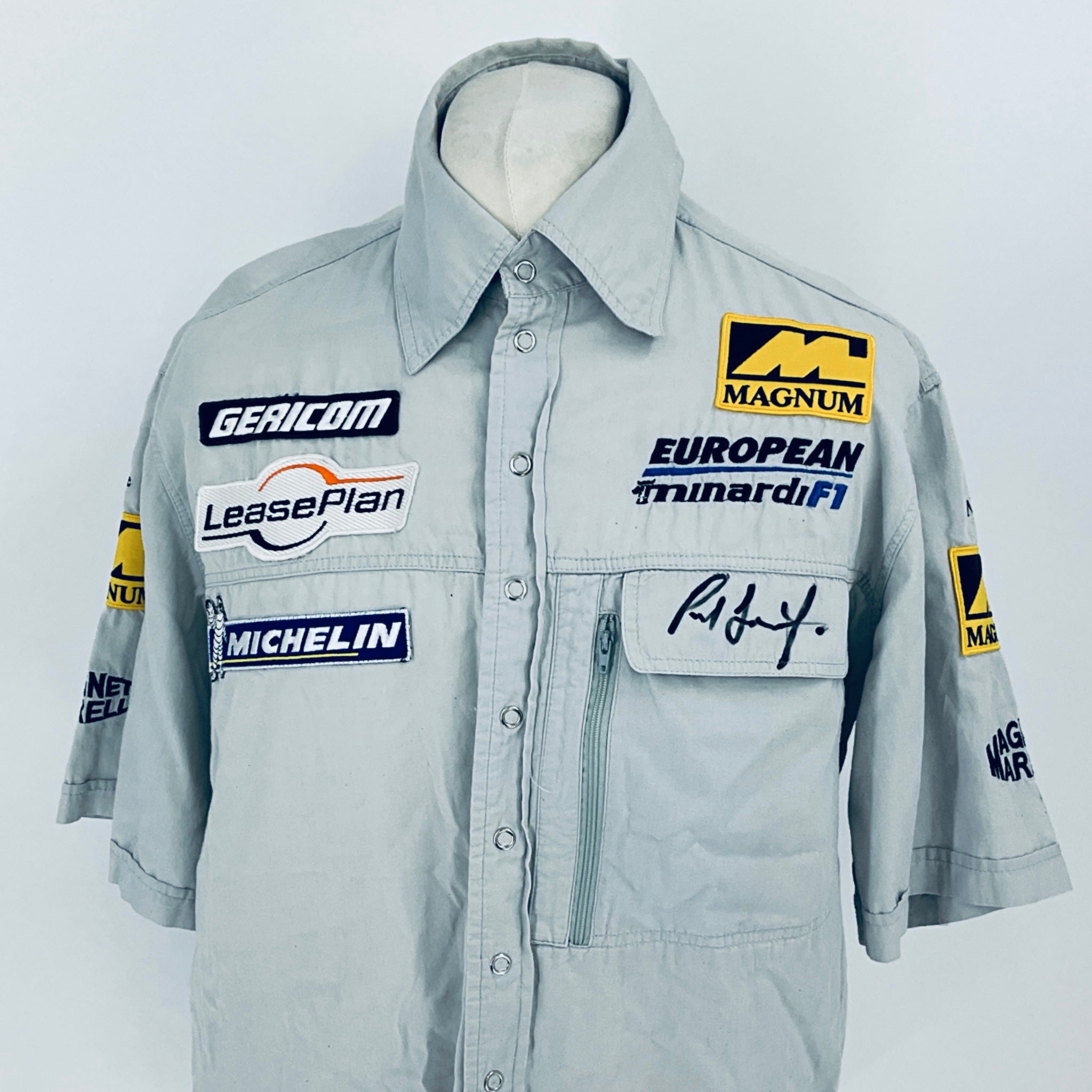 2001 European Minardi F1 Team-Team Issued Shirt Signed by Paul Stoddard - Pit-Lane Motorsport