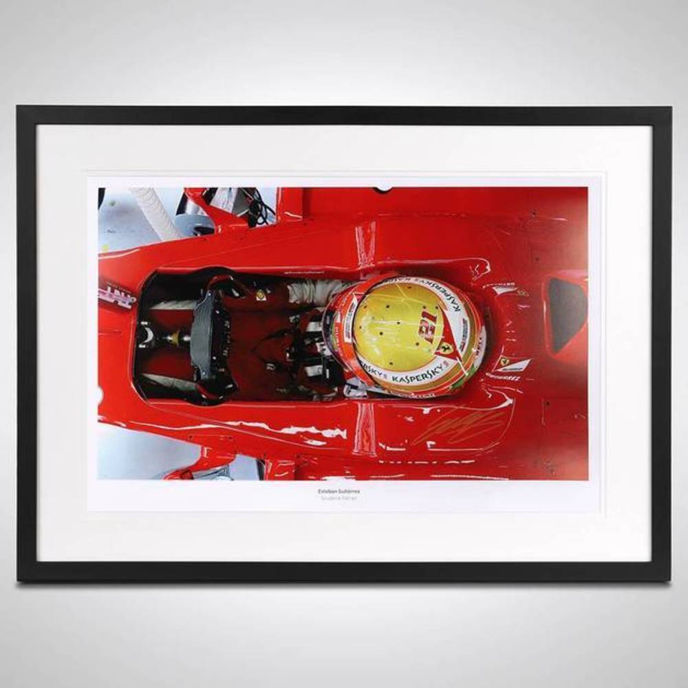 2013 Esteban Gutierrez Sauber F1 Team Hand Signed and Framed Limited Edition F1 Debut Photo Print