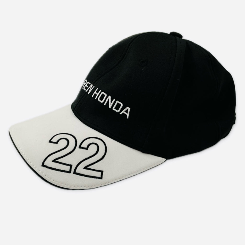 Jenson Button McLaren Honda Formula One Team Official Merchandise Drivers Cap Black/White Brand New Official Merchandise