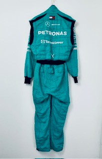 2024 Mercedes AMG Petronas F1 Team Issued Mechanics Race Suit Front Jack Man-Teal - Pit-Lane Motorsport