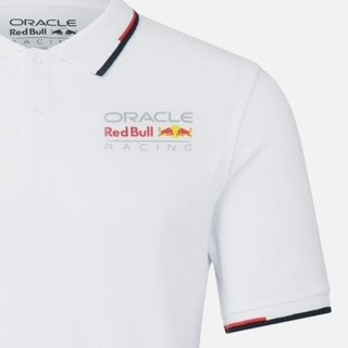 Oracle Red Bull Racing F1 Team Official Merchandise Unisex Core Polo Shirt White - Pit-Lane Motorsport