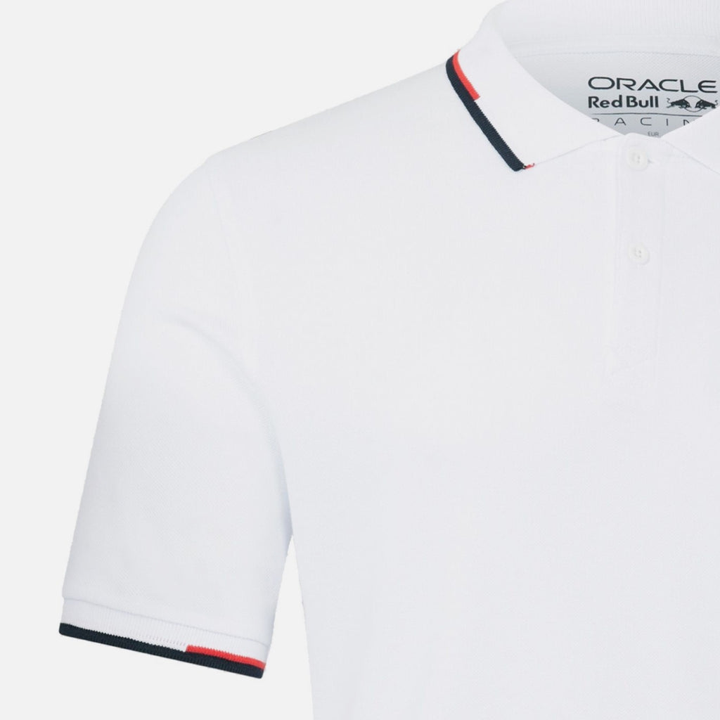 Oracle Red Bull Racing F1 Team Official Merchandise Unisex Core Polo Shirt White