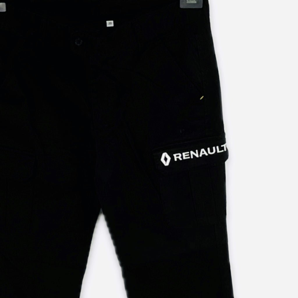 Renault F1 Team Official Team Issue Factory Cargo Trousers-Black-Ex-Mechanic