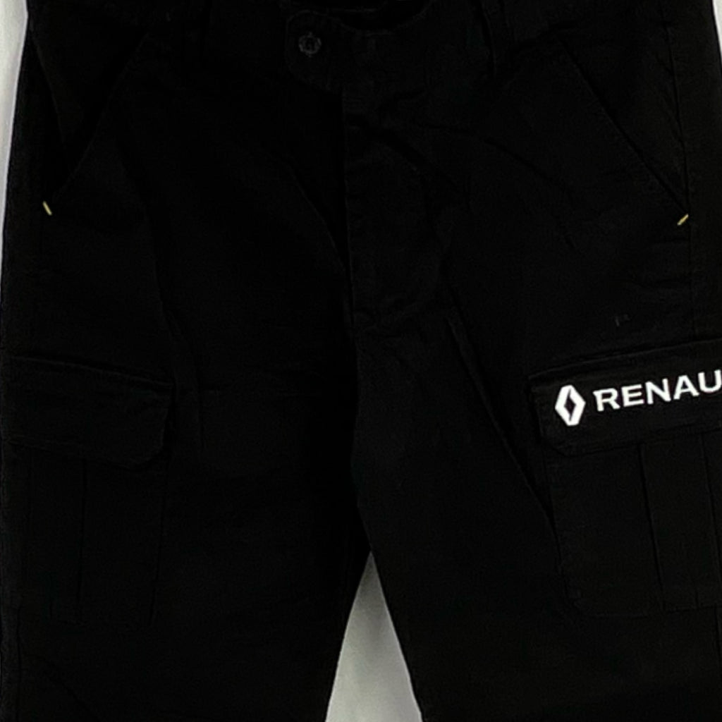 Renault F1 Team Official Team Issue Factory Cargo Trousers-Black-Ex-Mechanic