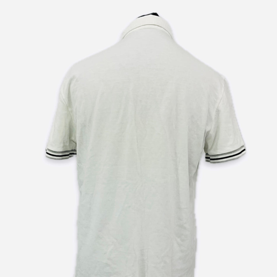 Renault F1 Team Official Team Issue Pit Crew Travel Polo Shirt-White Ex-Mechanic