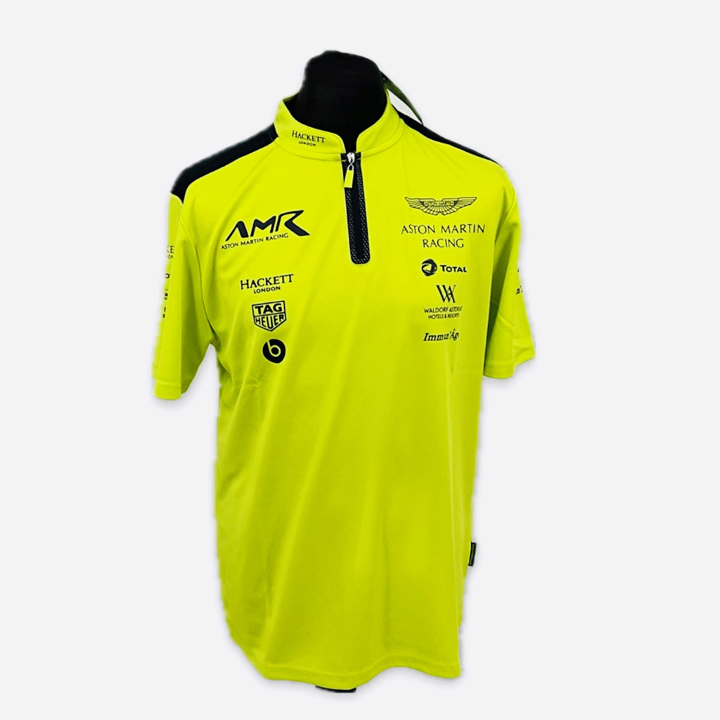 Aston Martin Racing AMR Le Mans Team Official Teamwear Race Day Polo Shirt- Lime Green Early 2018-Brand New