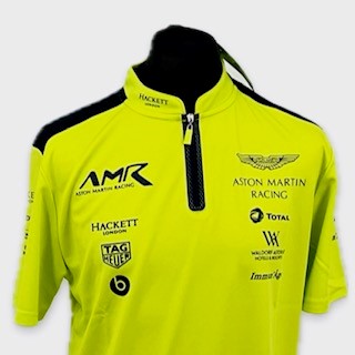 Aston Martin Racing AMR Le Mans Team Official Teamwear Race Day Polo Shirt- Lime Green Early 2018-Brand New