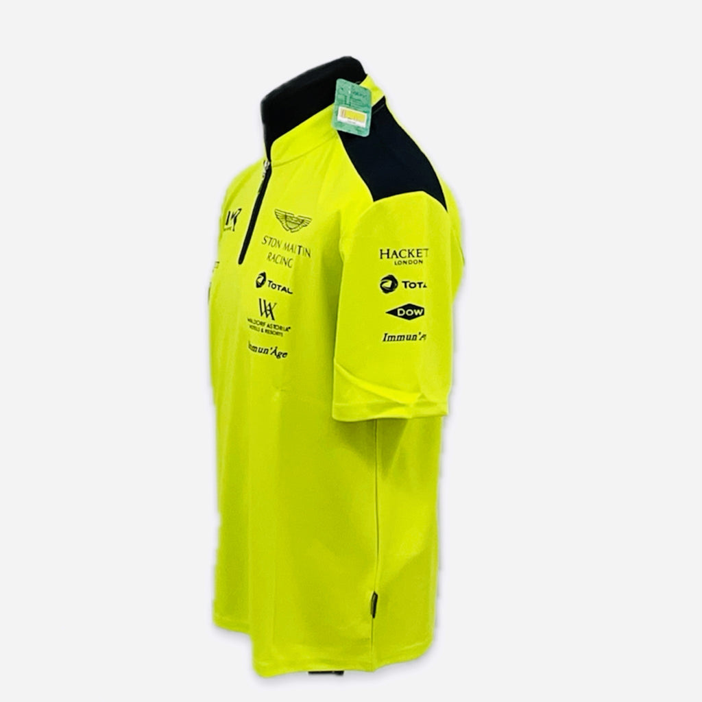 Aston Martin Racing AMR Le Mans Team Official Teamwear Race Day Polo Shirt- Lime Green Early 2018-Brand New