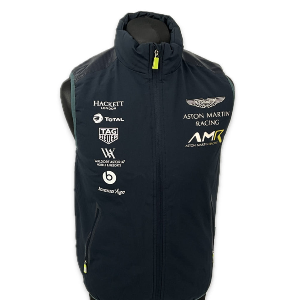 Aston Martin Racing AMR Team Issue Gilet Dark Blue Late Season- 2018-Used