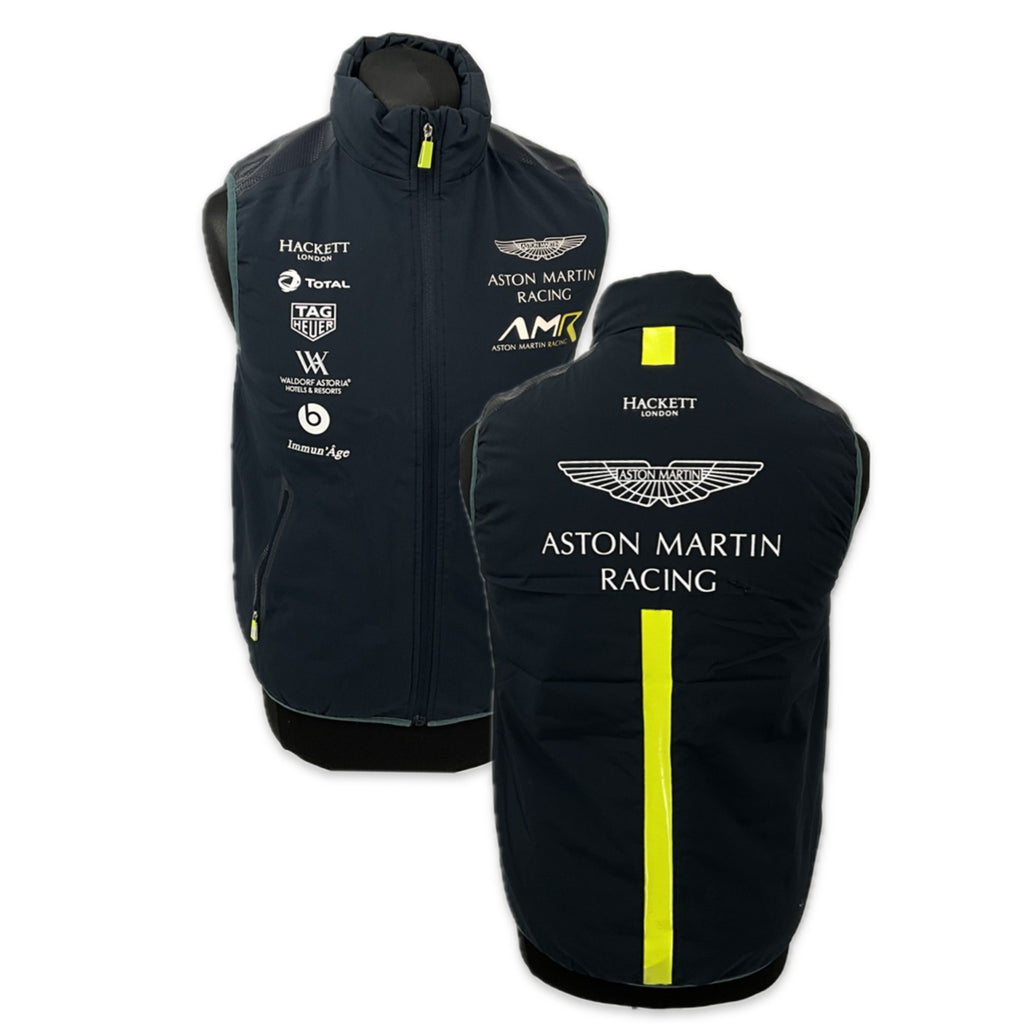 Aston Martin Racing AMR Team Issue Gilet Dark Blue Late Season- 2018-Used