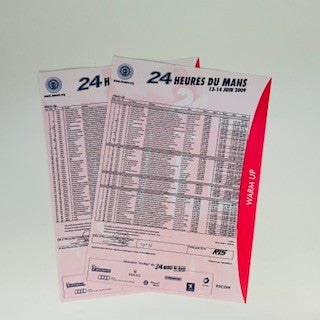 Genuine Origional ACO Released Race Bulletin Sheets-Race Results-Hour Updates-24 Hours Du Mans 2009