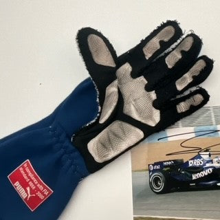 Alex Wurz Williams Cosworth F1 Team Race Used Glove & Hand Signed Photograph