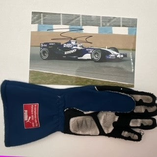 Alex Wurz Williams Cosworth F1 Team Race Used Glove & Hand Signed Photograph