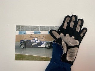 Alex Wurz Williams Cosworth F1 Team Race Used Glove & Hand Signed Photograph