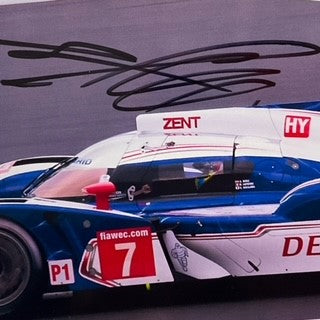 Alex Wurz Hand Signed Denso Totora Hybrid Le Mans Team Photograph