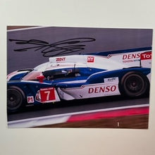 Load image into Gallery viewer, Alex Wurz Hand Signed Denso Totora Hybrid Le Mans Team Photograph