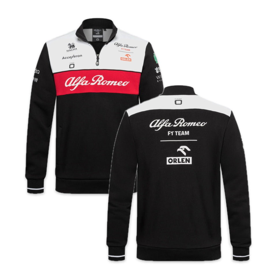 Alfa Romeo F1 Team Official Merchandise 2022 Team 1/4 Zip Sweatshirt