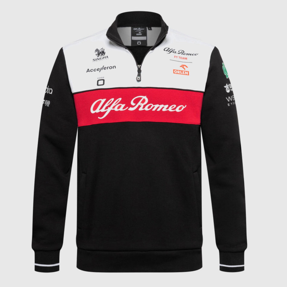 Alfa Romeo F1 Team Official Merchandise 2022 Team 1/4 Zip Sweatshirt