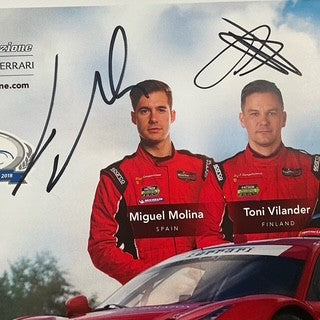 Risi Competizione Ferrari GT Team Hand Signed IMSA/ALMS Team Driver Card