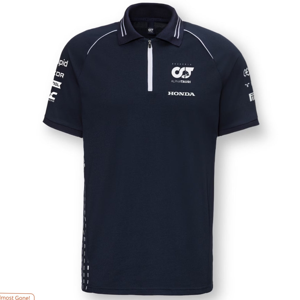 Official Merchandise Scuderia Alpha Tauri 2023 Team Polo Shirt-Navy Blue